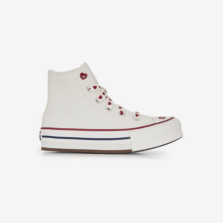 CONVERSE chuck taylor all star CHUCK TAYLOR EVA LIFT HI VALENTINE BIANCO/ROJO BAMBINO