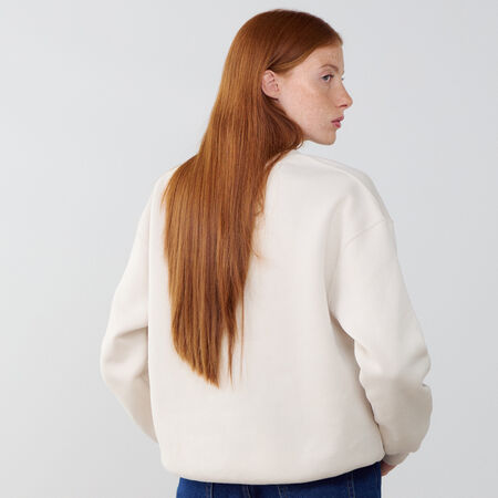 JORDAN SWEAT CREW BROOKLYN BEIGE/BIANCO DONNA