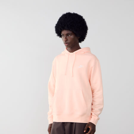 NIKE HOODIE CLUB SMALL LOGO ROSA/BIANCO UOMO
