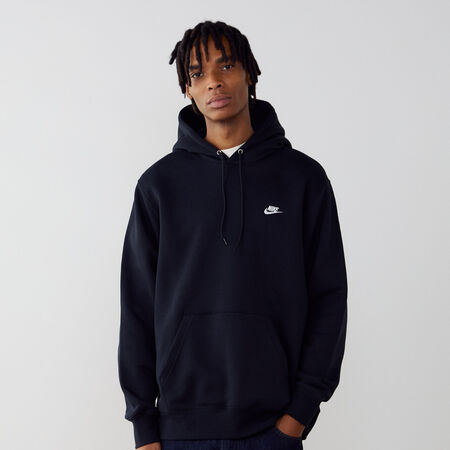 NIKE HOODIE CLUB SMALL LOGO NOIR UOMO