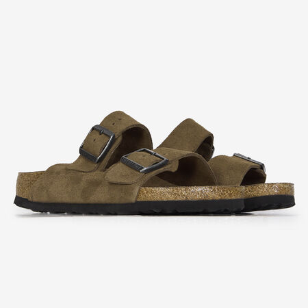 BIRKENSTOCK ARIZONA SUEDE DARK TEA MARRONE DONNA