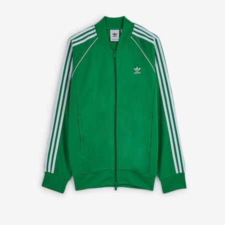 ADIDAS ORIGINALS GIACCA FULL ZIP SUPERSTAR TRACKTOP VERDE/BIANCO UOMO