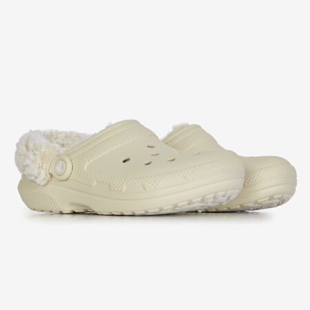 CROCS FLEECE LINED CLOG BIANCO DONNA