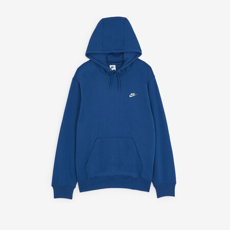 HOODIE CLUB SMALL LOGO : BLU/BIANCO