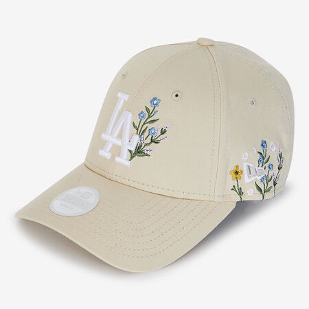 NEW ERA 9FORTY WOMEN LA FLORAL EMBROIDERY BEIGE/BIANCO DONNA
