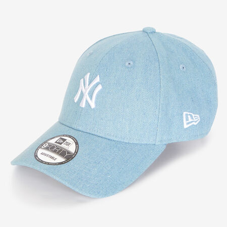 NEW ERA 9FORTY NY DENIM EMBROIDERY LOGO BLU/BIANCO UOMO