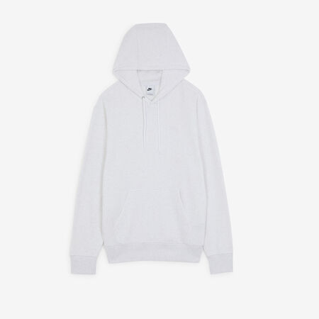 NIKE HOODIE CLUB SMALL LOGO GRIGIO/BIANCO UOMO