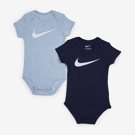 NIKE 5 PC SET BODYSUIT HAT BOOTIE ESSENTIALS BLU NEONATO