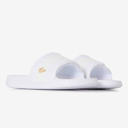 LACOSTE SERVE SLIDE HYBRID MONOGRAM BIANCO UOMO