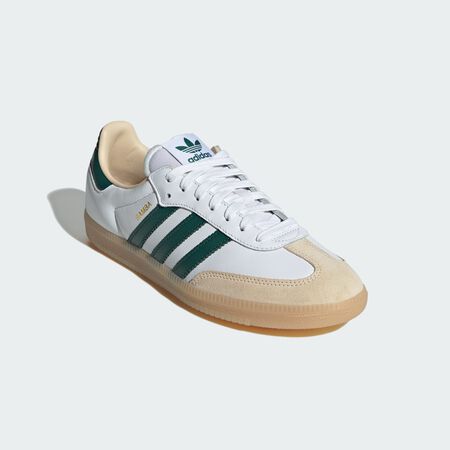 ADIDAS ORIGINALS samba SAMBA OG BIANCO/VERDE UOMO