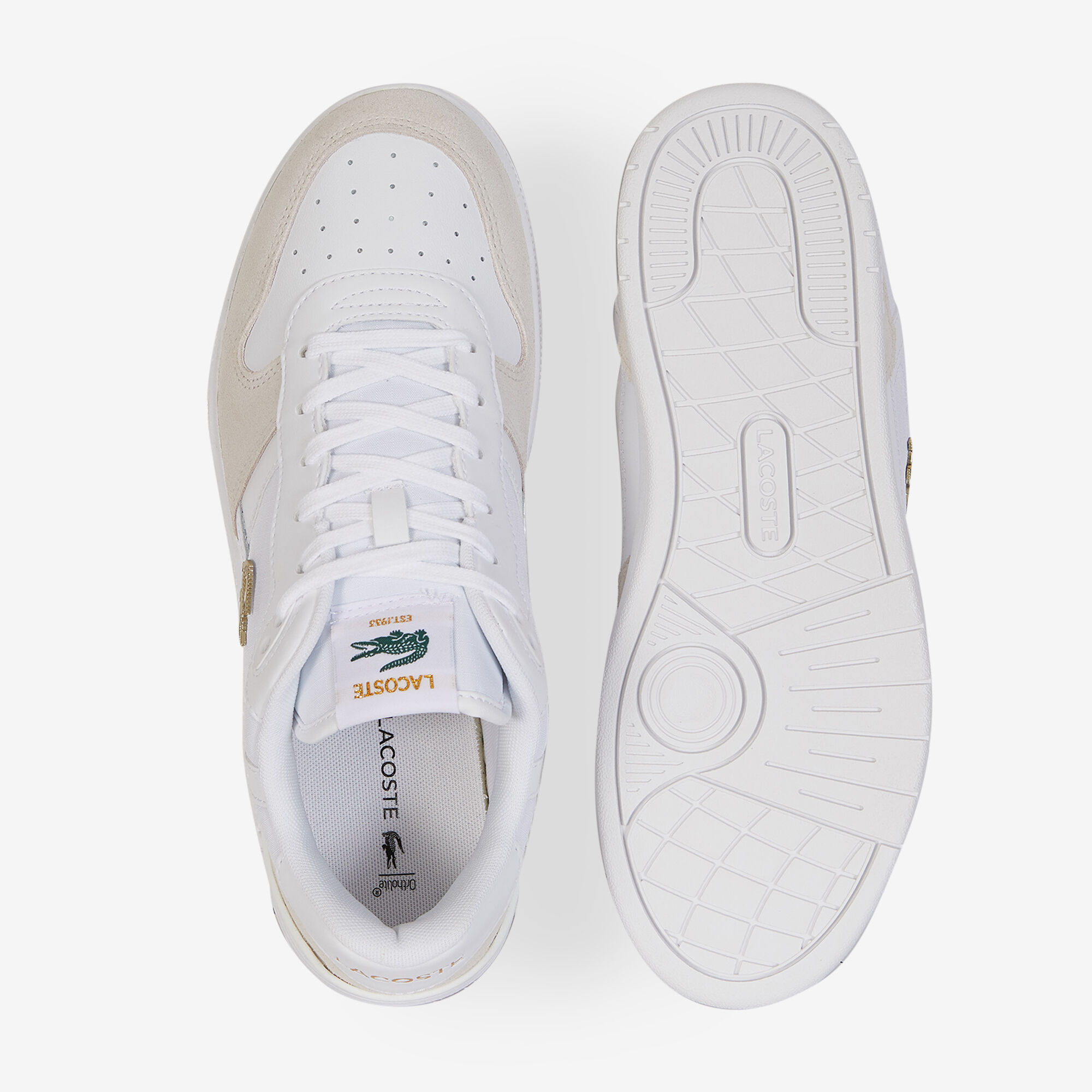 LACOSTE T-CLIP SET INSULATE BIANCO/DORATO SNEAKERS UOMO