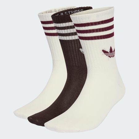 ADIDAS ORIGINALS CHAUSSETTES X3 CREW 3 STRIPES BEIGE/MARRONE UOMO