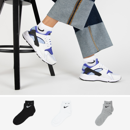 NIKE CHAUSSETTES X3 QUARTER GRIS UNISEX