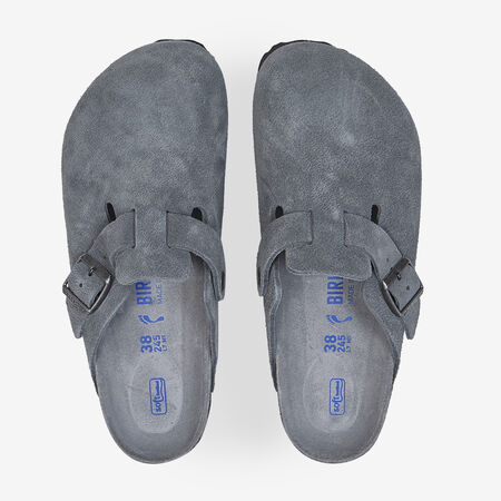 BIRKENSTOCK BOSTON SUEDE BASALT GRAY GRIGIO DONNA