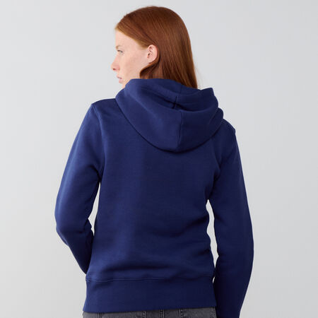 NIKE HOODIE CLUB CENTERED LOGO BLU SCURO DONNA
