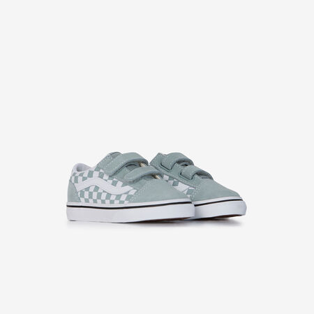 VANS old skool OLD SKOOL V CHECKERBOARD BLU CIELO NEONATO