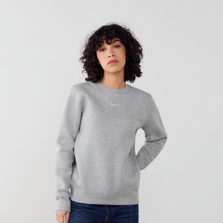 NIKE SWEAT CREW CLUB CENTERED LOGO GRIGIO/BIANCO DONNA