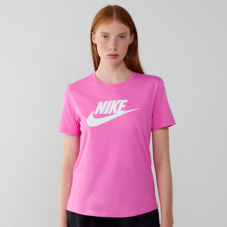 NIKE TEE SHIRT BIG SWOOSH ESSENTIAL ROSA/BIANCO DONNA