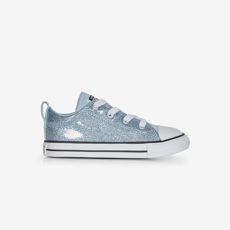 CONVERSE CHUCK TAYLOR ALL STAR OX EL GLITTER BLU/BIANCO NEONATO