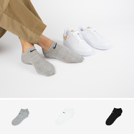NIKE CALZINI X3 INVISIBILI  GRIGIO UNISEX