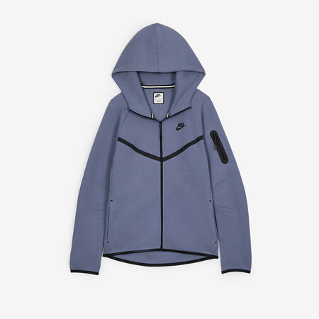NIKE JACKET ZIP TECH FLEECE BLU/NERO DONNA