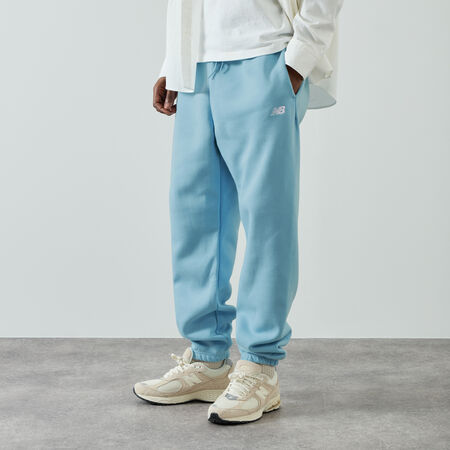 NEW BALANCE PANT JOGGER SMALL LOGO BLEU CIEL UOMO