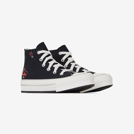 CONVERSE chuck taylor all star CHUCK TAYLOR ALL STAR EVA LIFT HI VALENT NERO/BIANCO BAMBINO