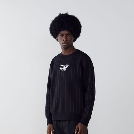 NIKE SWEAT CREW JUST DO IT AOP NERO/BIANCO UOMO