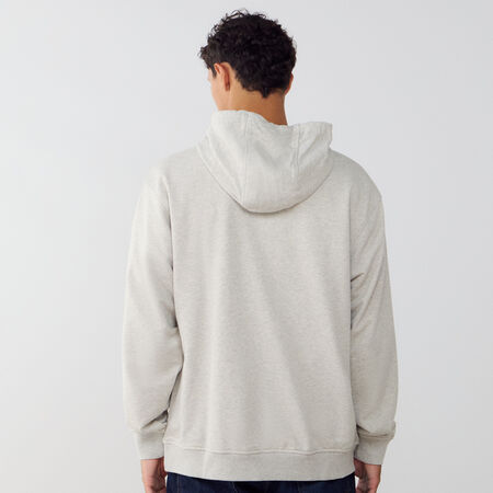 JORDAN HOODIE CENTERED LOGO DRI-FIT BEIGE/BIANCO UOMO