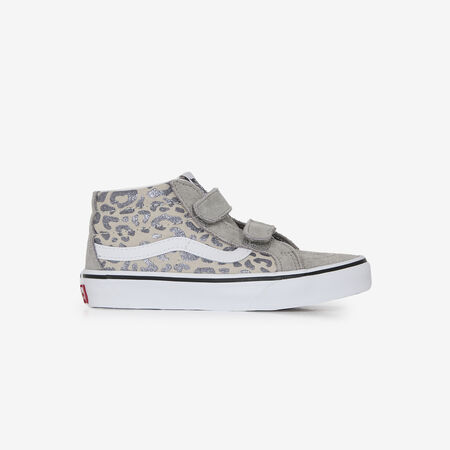 VANS SK8-MID LEOPARD V BEIGE/ARGENTO BAMBINO