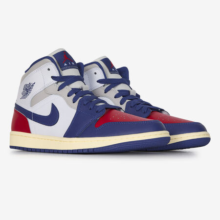 JORDAN AIR JORDAN 1 MID BIANCO/BLU/ROSSO UOMO