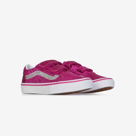 VANS old skool OLD SKOOL V GLITTER ROSA/BIANCO BAMBINO