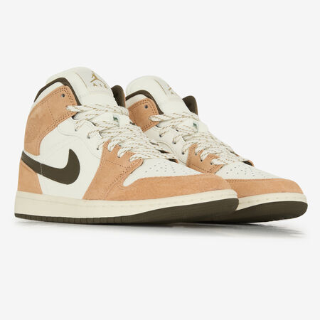 JORDAN air jordan 1 AIR JORDAN 1 MID BIANCO/MARRONE DONNA