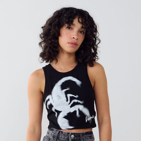 VANS TEE SHIRT TANK VENOM NERO/BIANCO DONNA