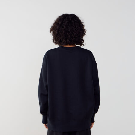 NIKE SWEAT CREW PHOENIX LONG OVERSIZED NERO/BIANCO DONNA