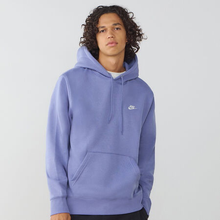 NIKE HOODIE CLUB SMALL LOGO BLU/BIANCO UOMO