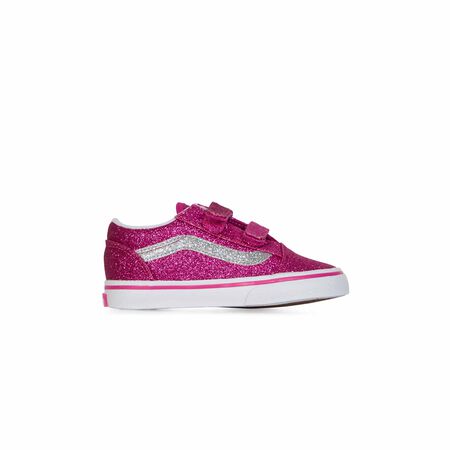 VANS old skool OLD SKOOL V GLITTER ROSA/BIANCO NEONATO