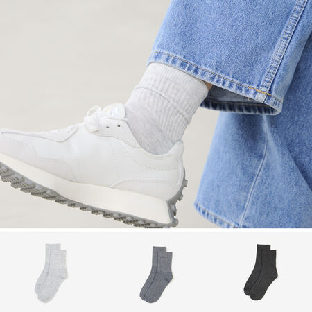 COURIR PACK CHAUSSETTES X3 MID CREW GRIGIO UNISEX