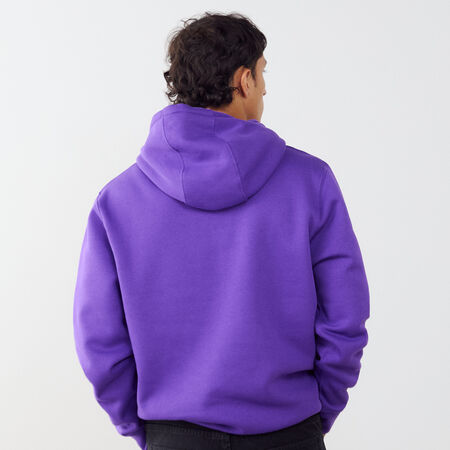 NIKE HOODIE CLUB SMALL LOGO VIOLA/BIANCO UOMO
