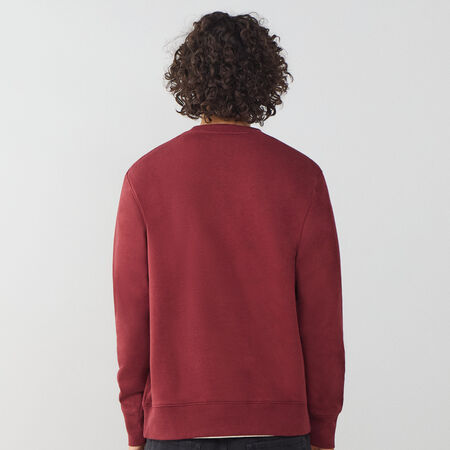 NIKE SWEAT CREW CLUB BORDEAUX/BIANCO UOMO