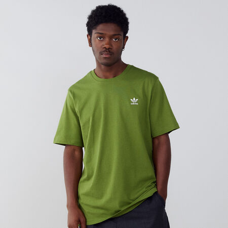 ADIDAS ORIGINALS TEE SHIRT ESSENTIAL VERDE/BIANCO UOMO