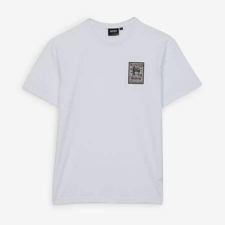 ONE PIECE TEE SHIRT WANTED ACE BIANCO UOMO