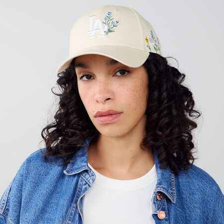 NEW ERA 9FORTY WOMEN LA FLORAL EMBROIDERY BEIGE/BIANCO DONNA