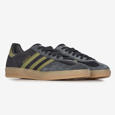 ADIDAS ORIGINALS gazelle GAZELLE INDOOR NERO/KAKI UOMO