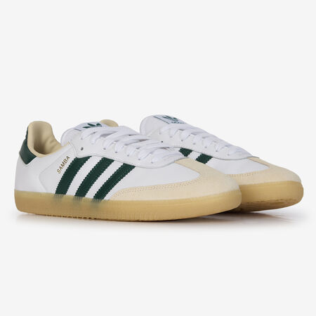 ADIDAS ORIGINALS samba SAMBA OG BIANCO/VERDE UOMO