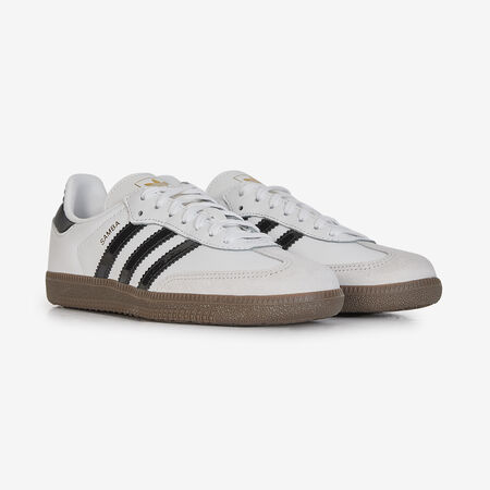 ADIDAS ORIGINALS SAMBA OG PATENT BIANCO/NERO RAGAZZO