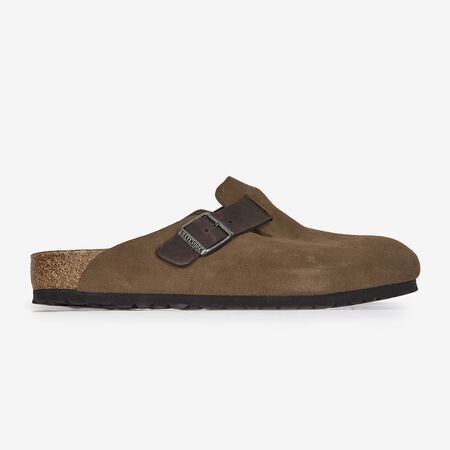 BIRKENSTOCK boston BOSTON LEATHER MIX DARK TEA MARRONE UOMO