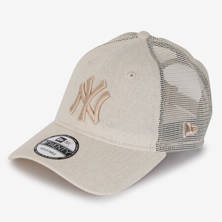 NEW ERA 9TWENTY TRUCKER WOMEN NY LINEN BEIGE DONNA