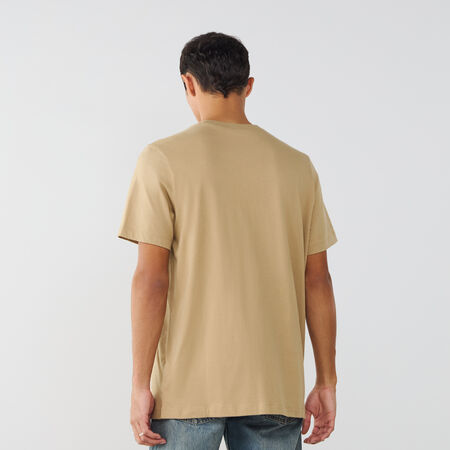 NIKE TEE SHIRT CLUB MARRONE/BIANCO UOMO