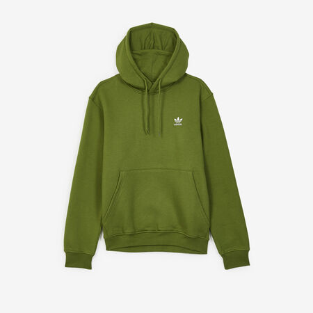 ADIDAS ORIGINALS HOODIE ESSENTIAL TREFOIL VERDE/BIANCO UOMO